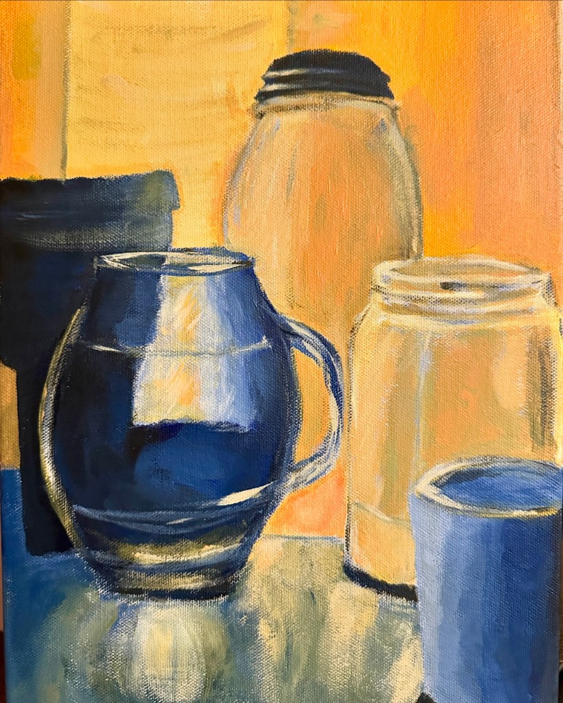 Jar Study. September 2024. Acrylic Paint, Canvas